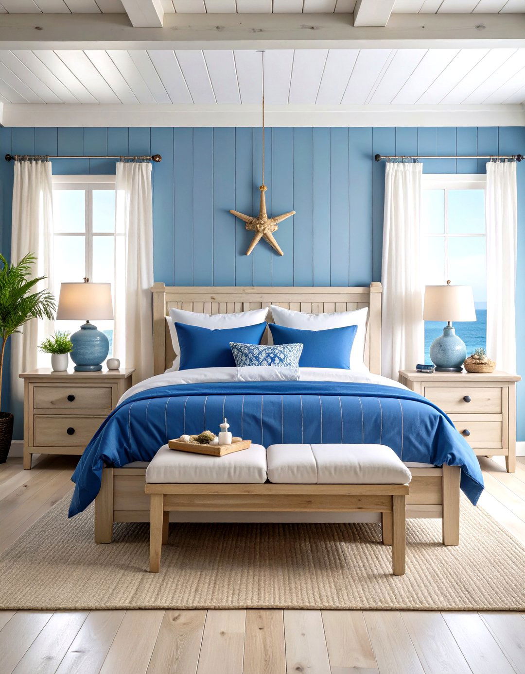 Coastal Navy Bedroom Theme - 24 Dark Blue Bedroom Ideas
