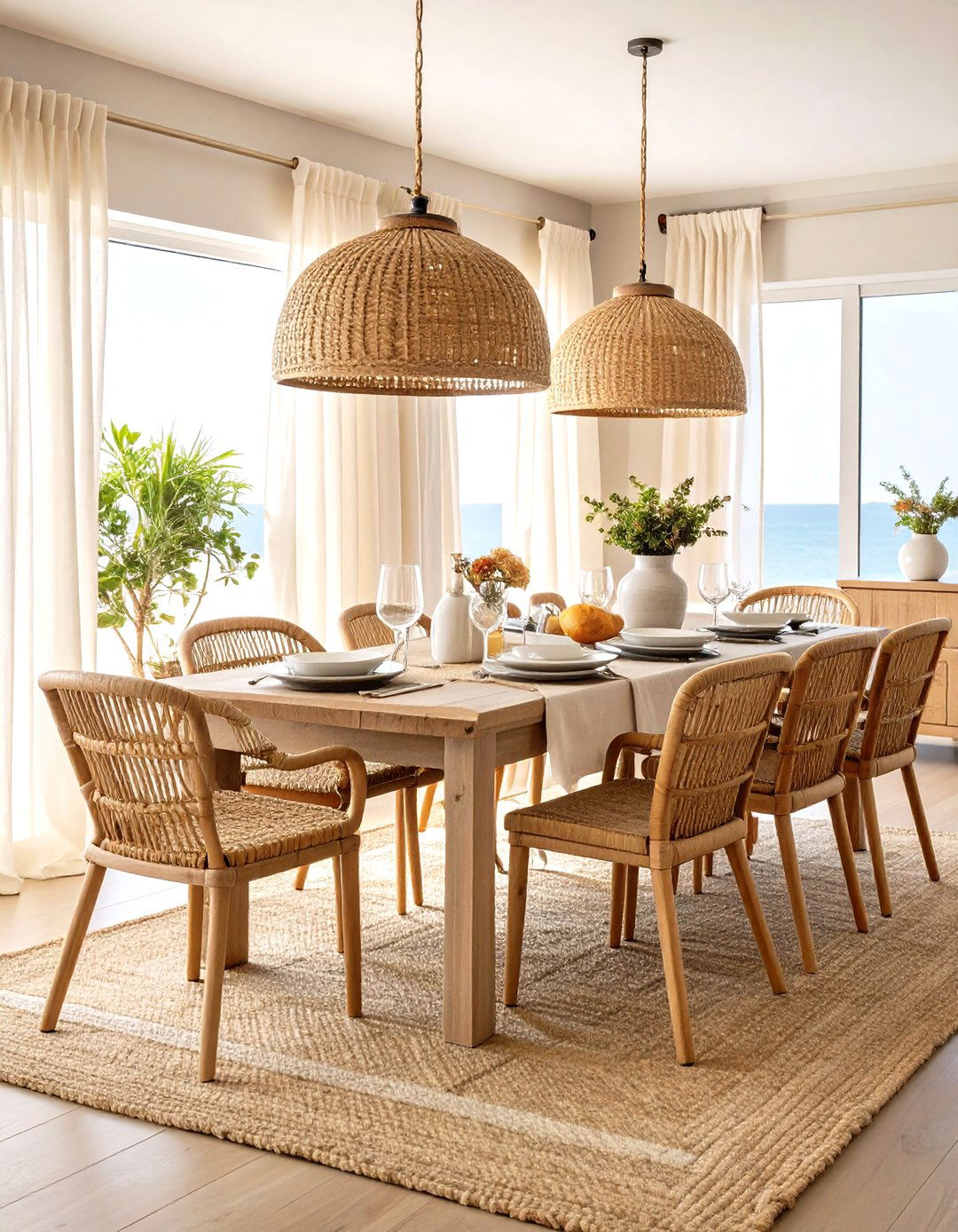 Coastal Neutral Dining Room Design - 24 Neutral Dining Room Ideas