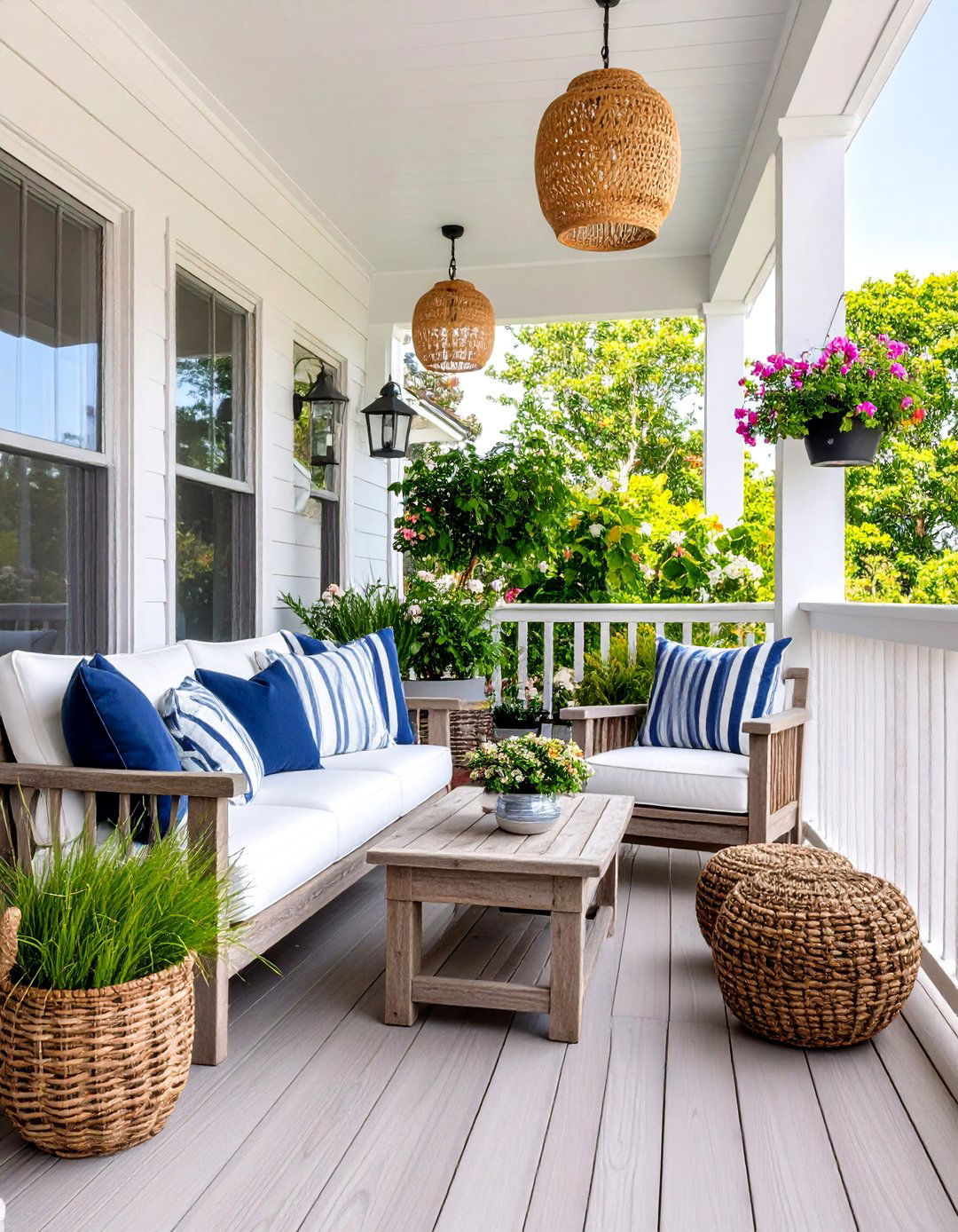 Coastal New England Nautical - 24 Balcony Ideas