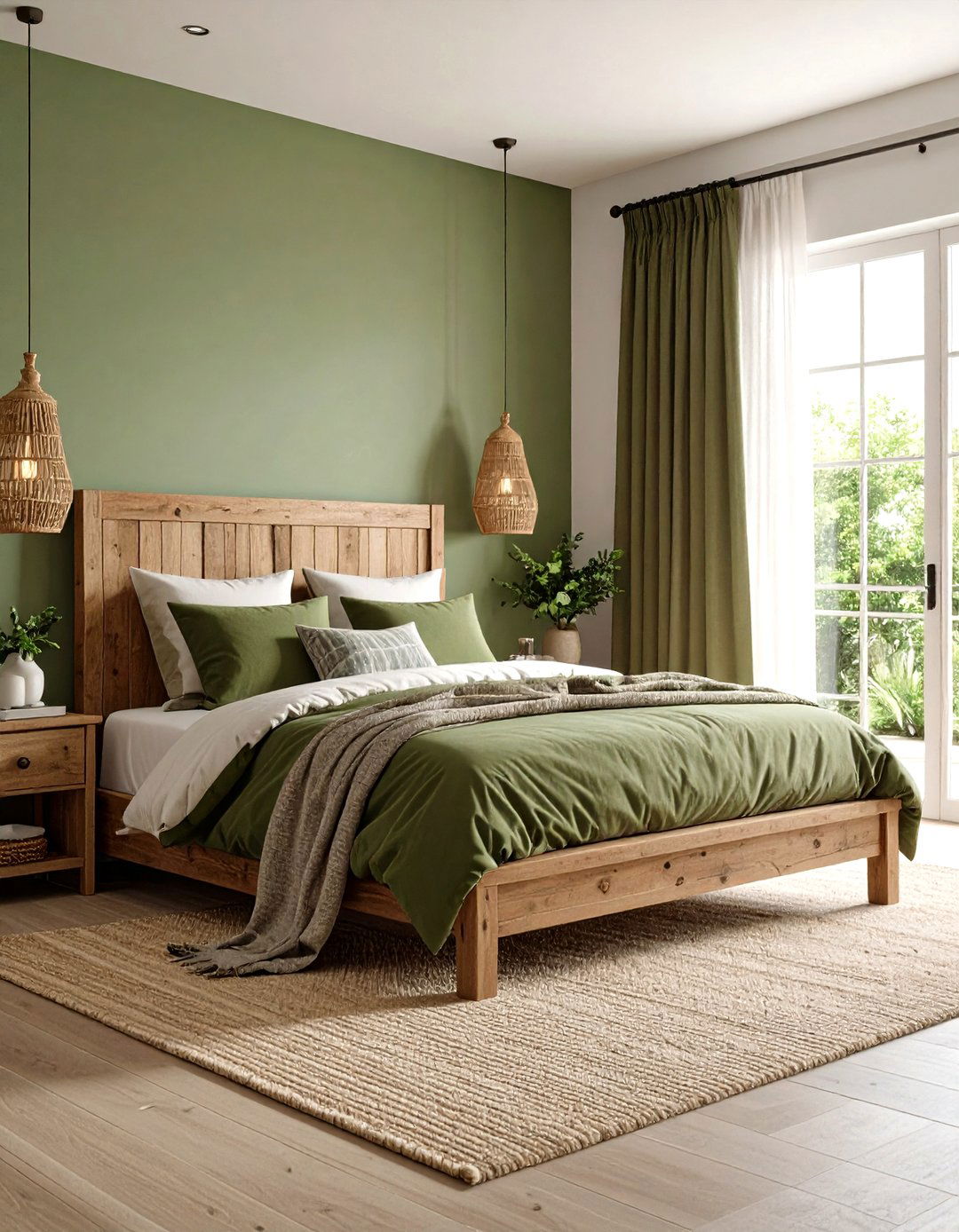 Coastal Olive Green Bedroom Retreat - 24 Olive Green Bedroom Ideas