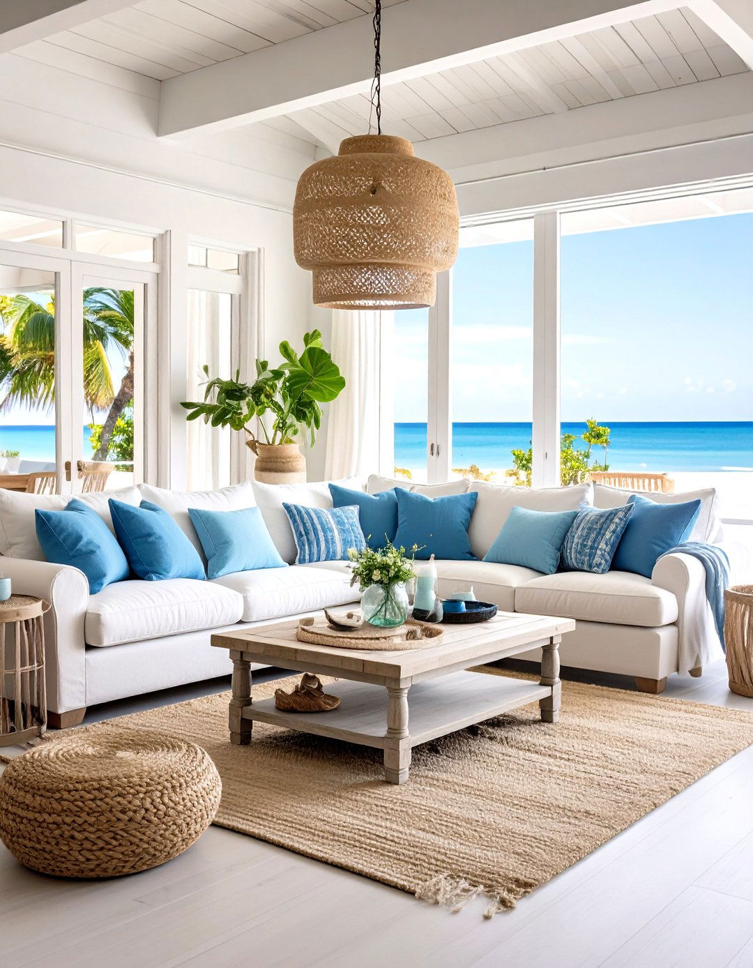Coastal Sectional Relaxation - 24 Sectional Living Room Ideas