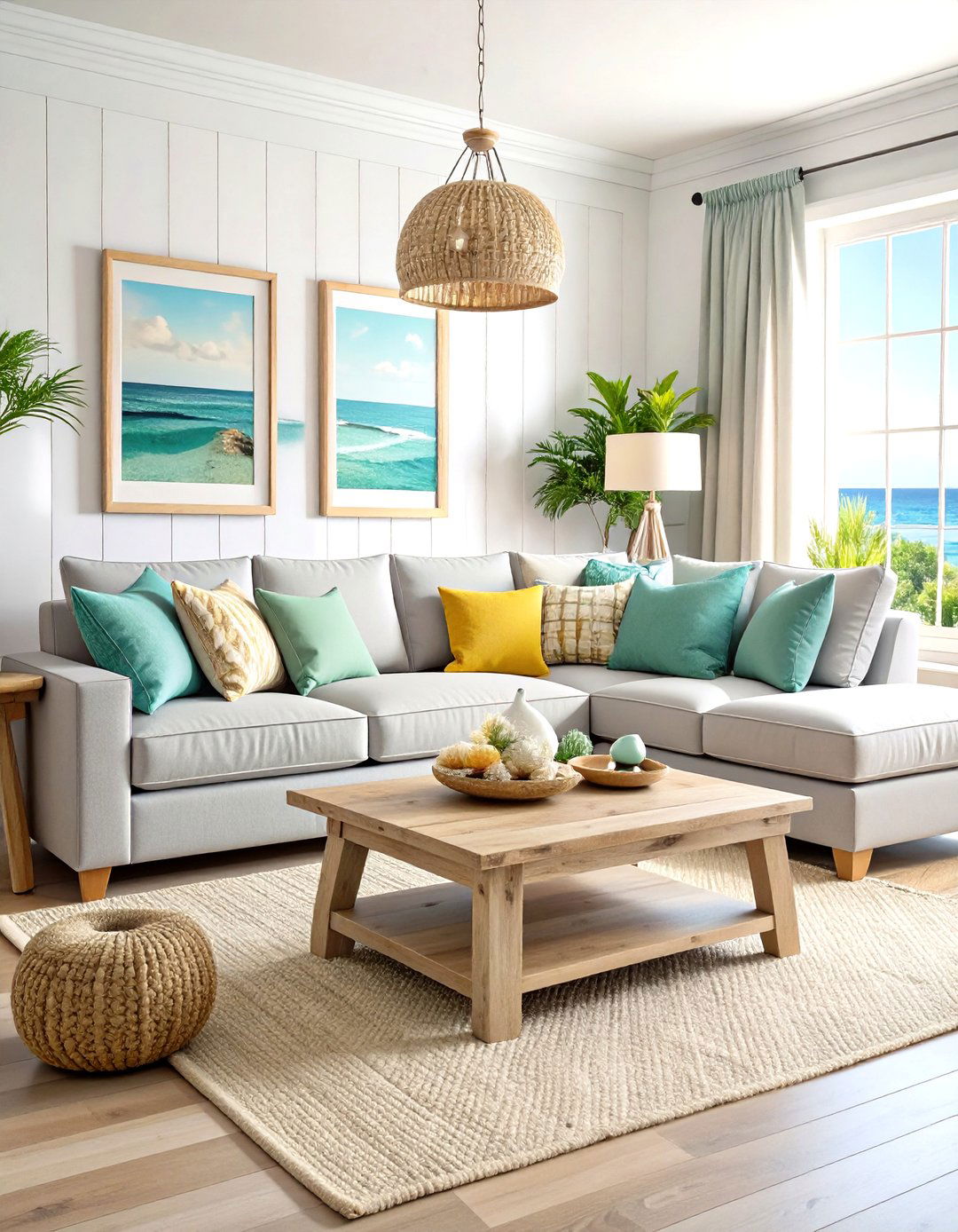 Coastal Serenity Retreat - 24 Grey and Sage Green Living Room Ideas