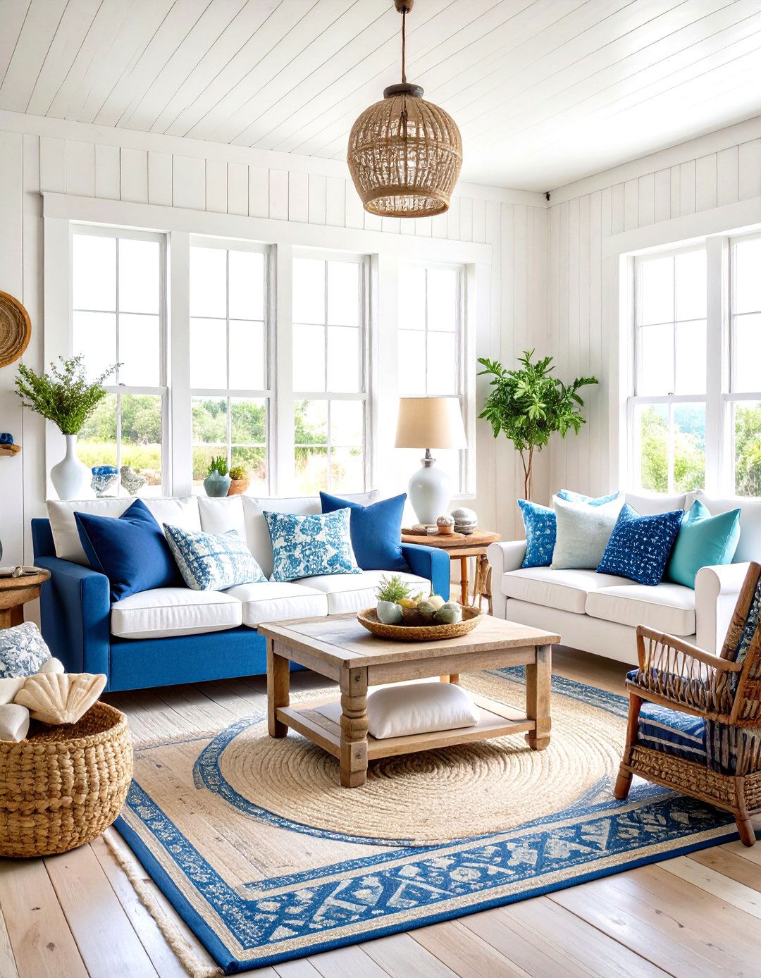 Coastal Shabby Style Living Room - 24 Shabby-chic Style Living Room Ideas