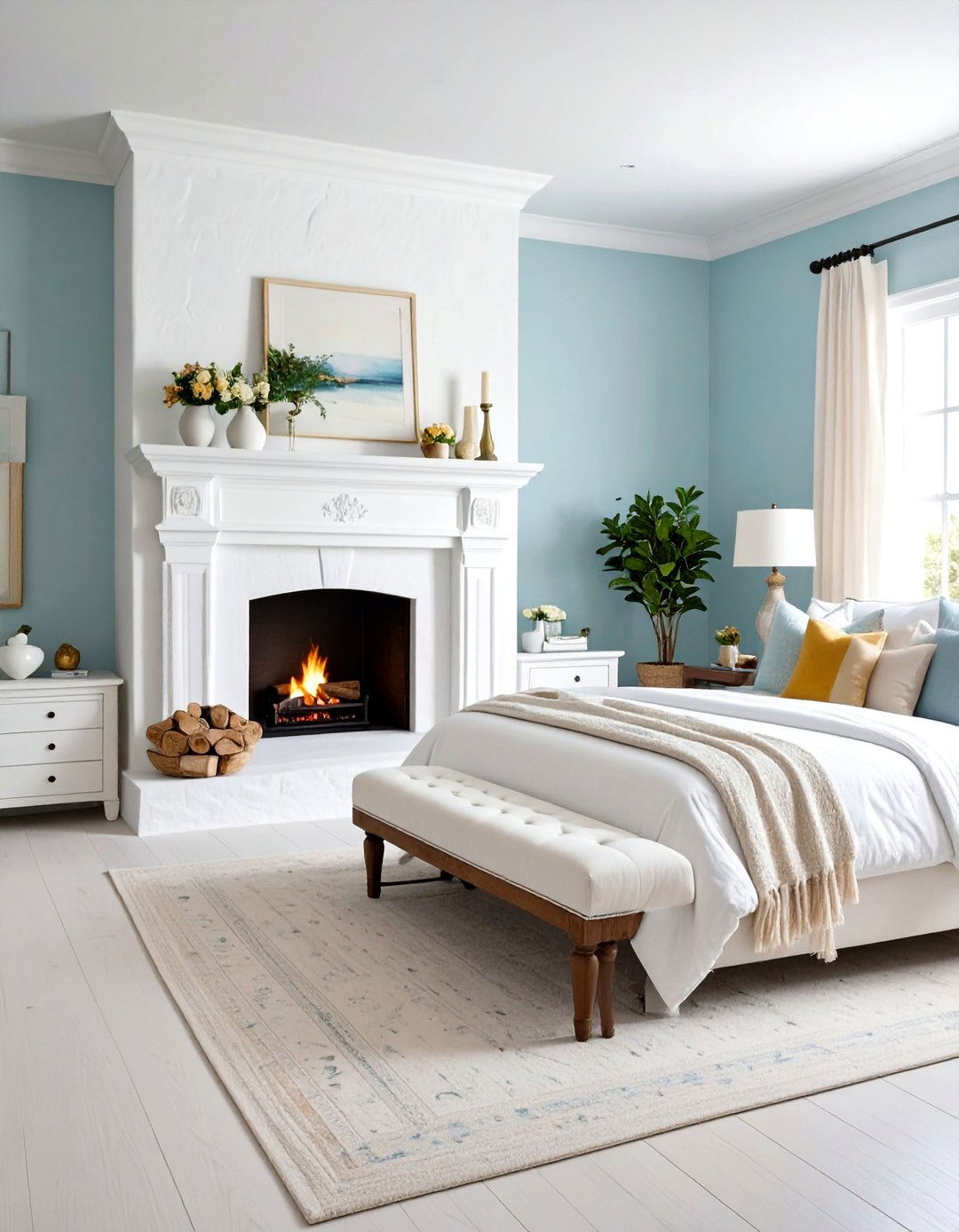 Coastal Spanish Whitewashed Fireplace - 24 Spanish Style Fireplace Ideas