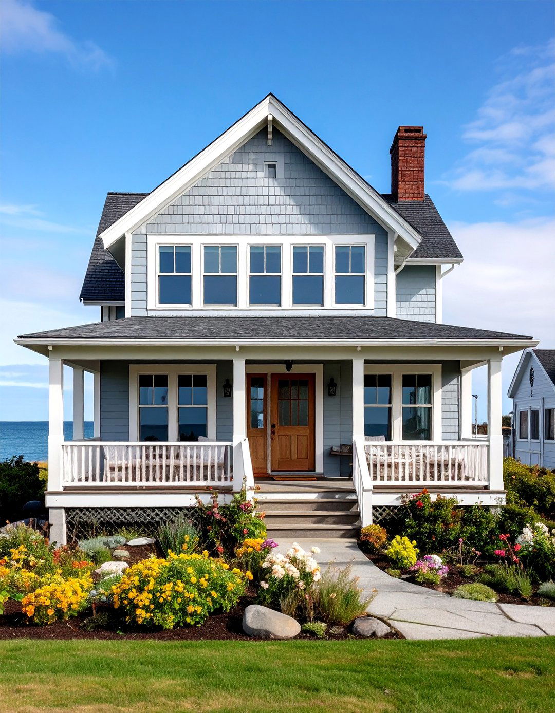 Coastal Style Light Grey - 24 Light Grey House With White Trim Design Ideas