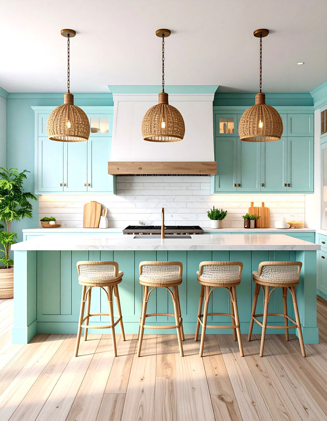 Coastal Style Shiplap Bar - 24 Kitchen Bar Ideas