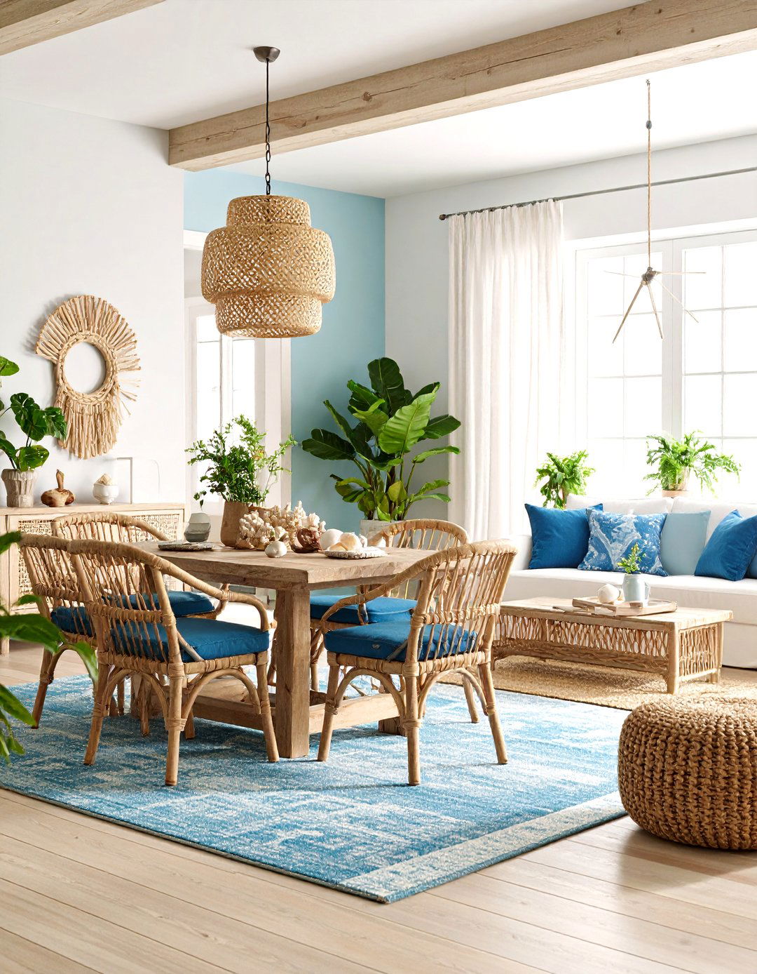 Coastal Themed Apartment with Ocean Colors - 24 Apartment Decorating Ideas