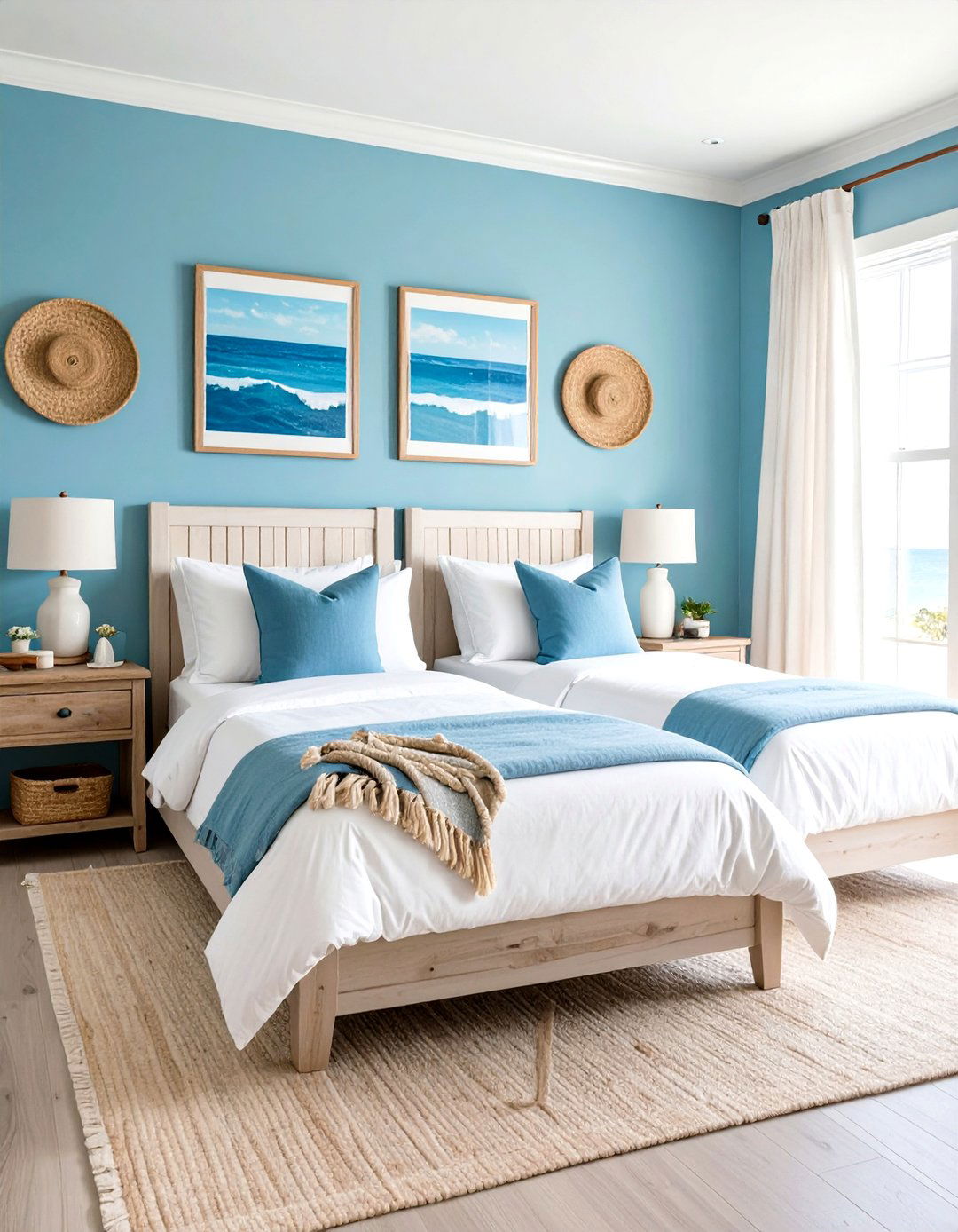 Coastal Twin Bedroom Layout - 24 Twin Bedroom Ideas