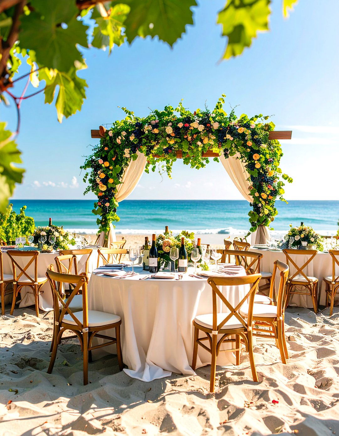 Coastal Vineyard Beach Wedding with Wine Country Elements - 24 Beach Wedding Ideas