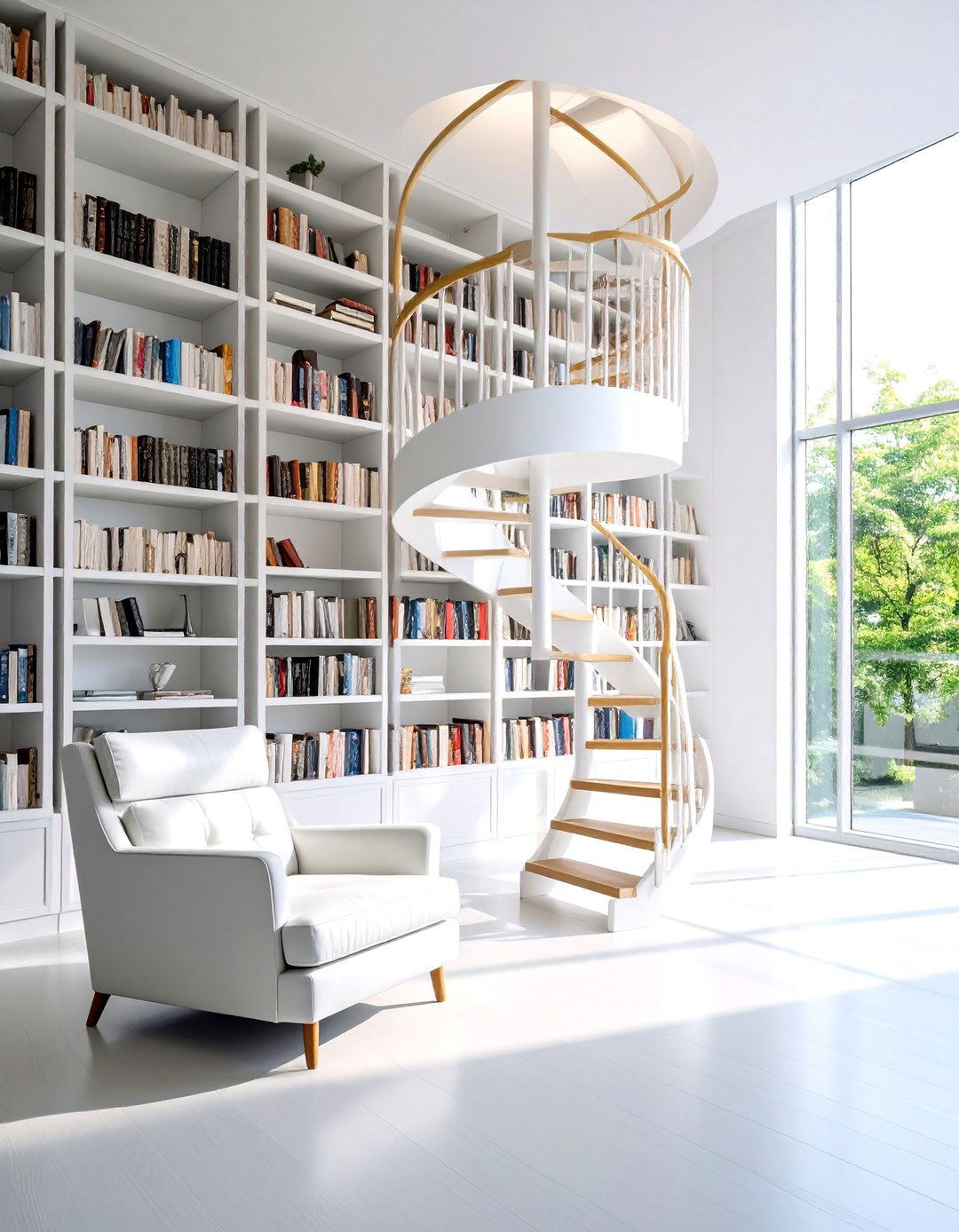 Coastal Watchtower Home Library - 24 Nautical Decor Ideas