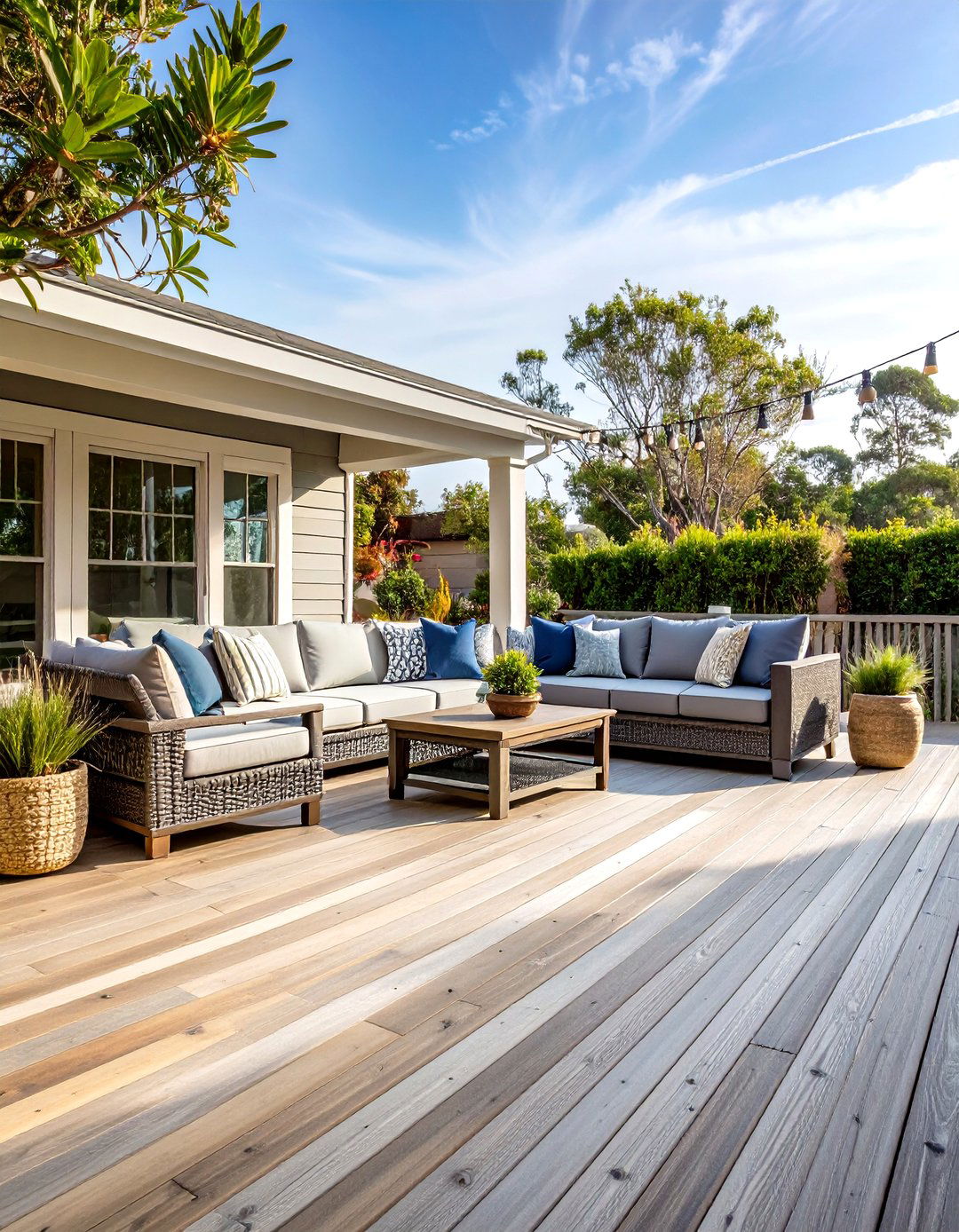 Coastal Weathered Wood Style - 24 Composite Deck Ideas