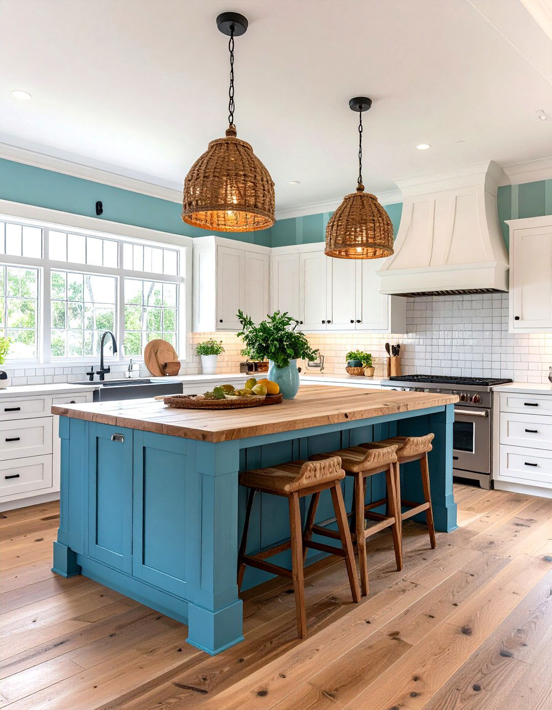 Coastal White Kitchen Black Island Design - 24 white kitchen ideas with black island