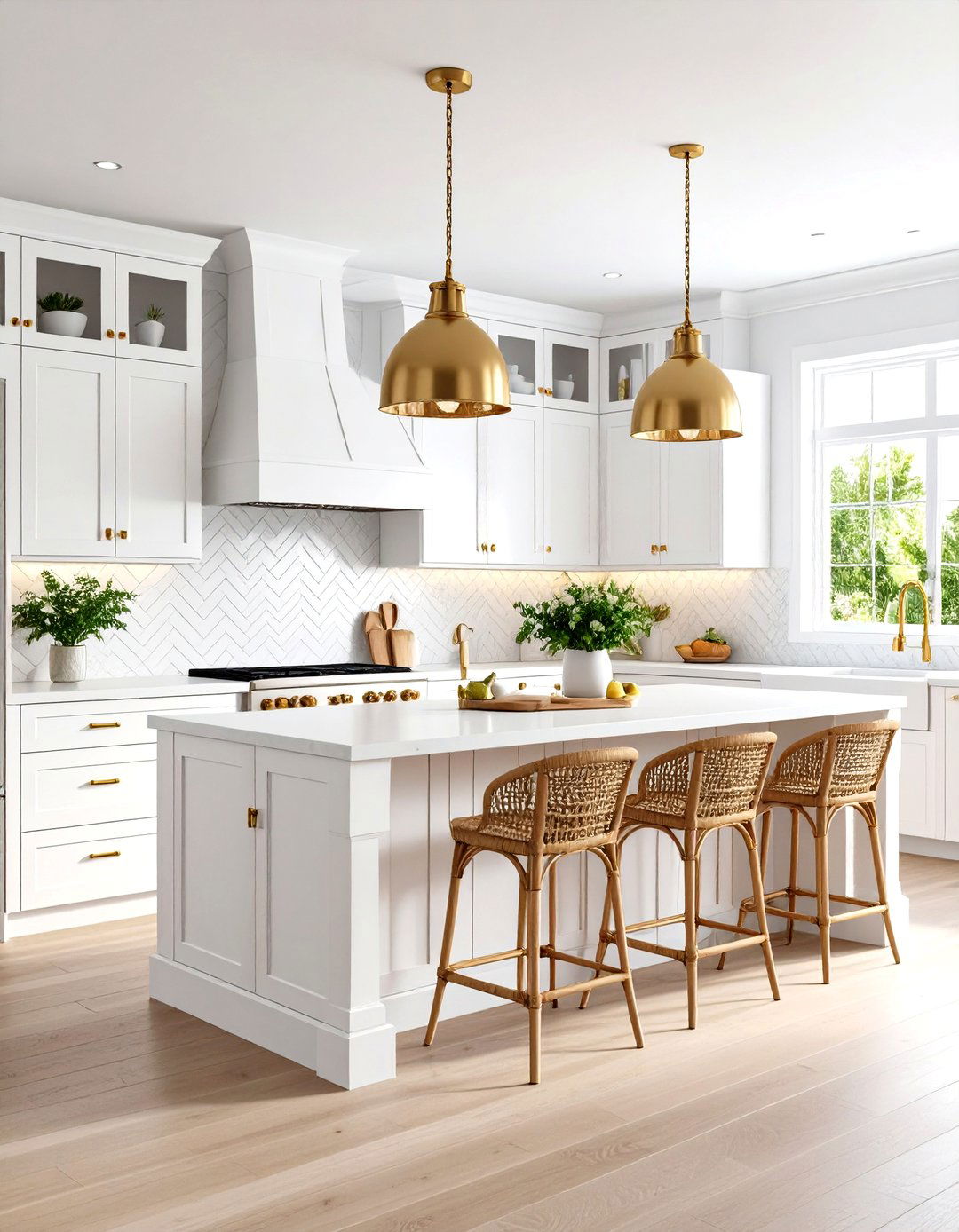 Coastal White and Gold Kitchen Style - 24 White and Gold Kitchen Ideas