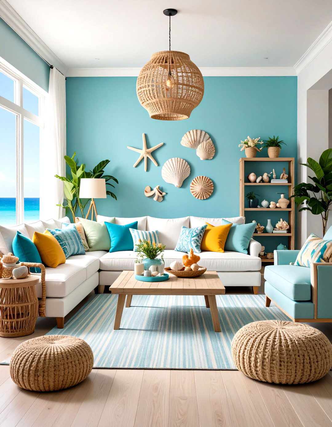 Coastal and Beach Themes - 24 Console Table Decor Ideas