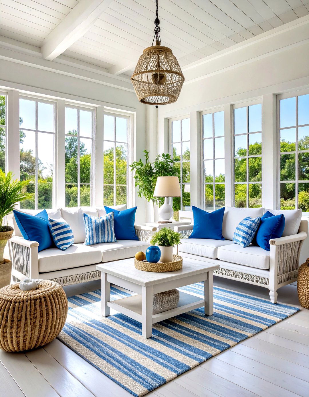 Coastal inspired Relaxation Zone - 24 Small Sunroom Ideas