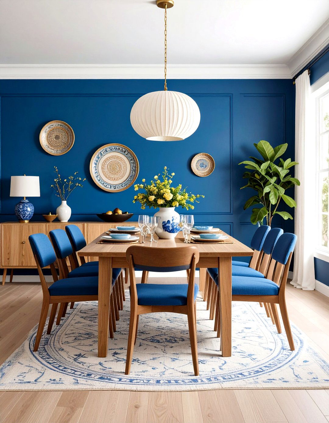 Cobalt Blue Accent Walls - 24 Mexican Interior Paint Colors