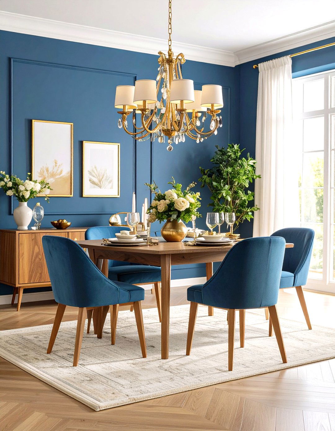 Cobalt Blue Dining Room Drama - 24 Blue Room Ideas