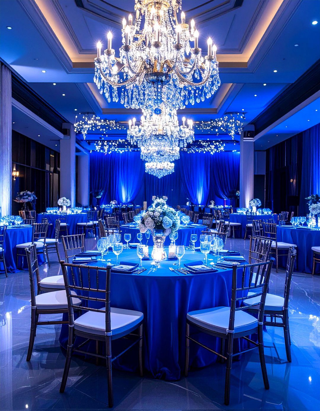 Cobalt Blue Formal Wedding Theme - 24 Blue Wedding Theme Ideas