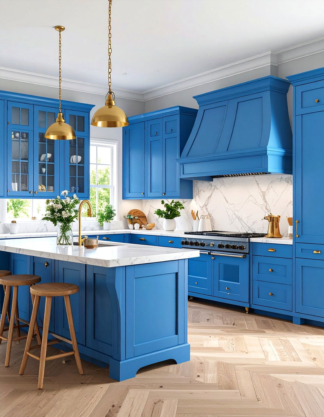 Cobalt Blue Statement Pieces - 24 Blue French Country Kitchen Ideas