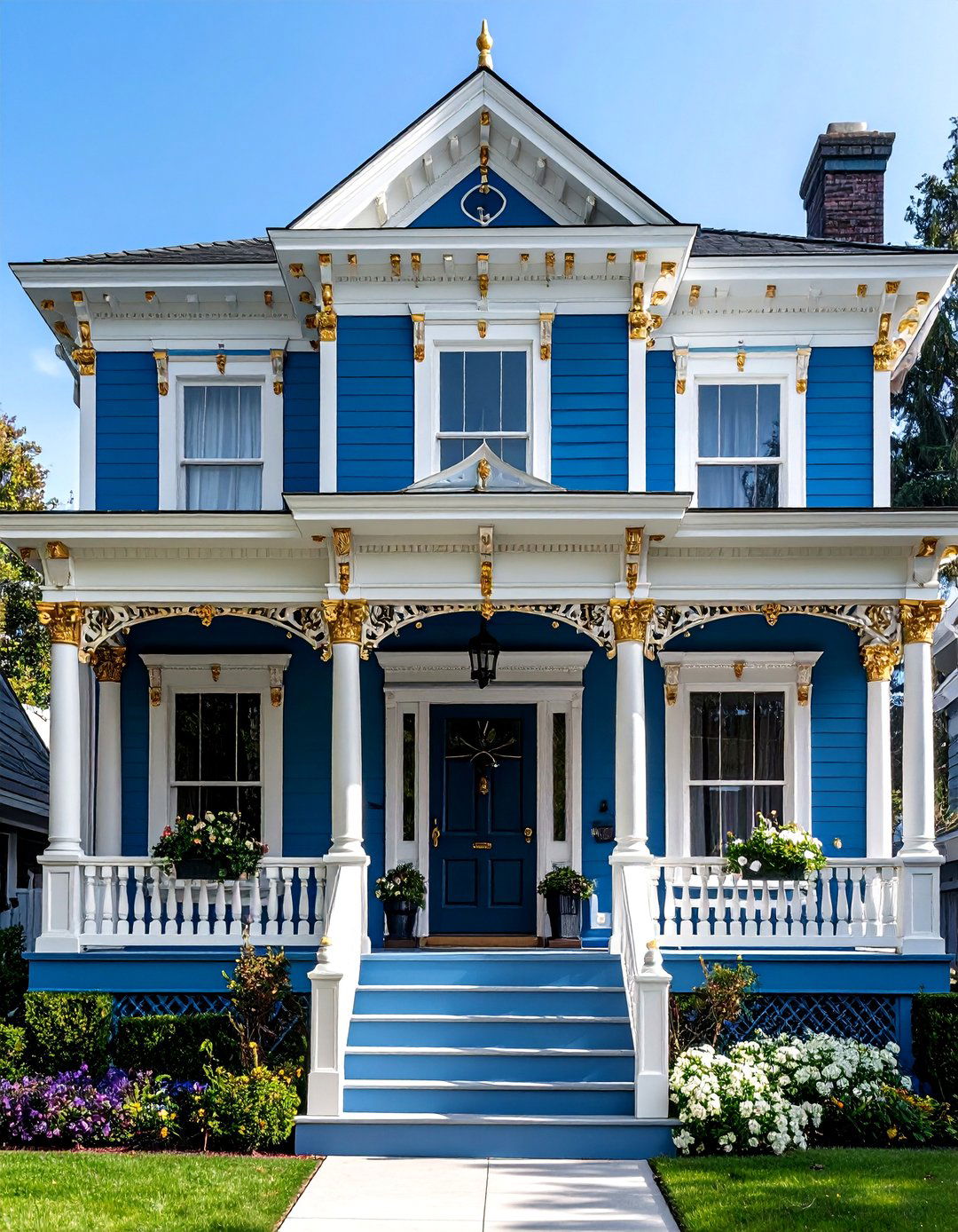 Cobalt Blue Victorian Intensity - 24 blue victorian house colors