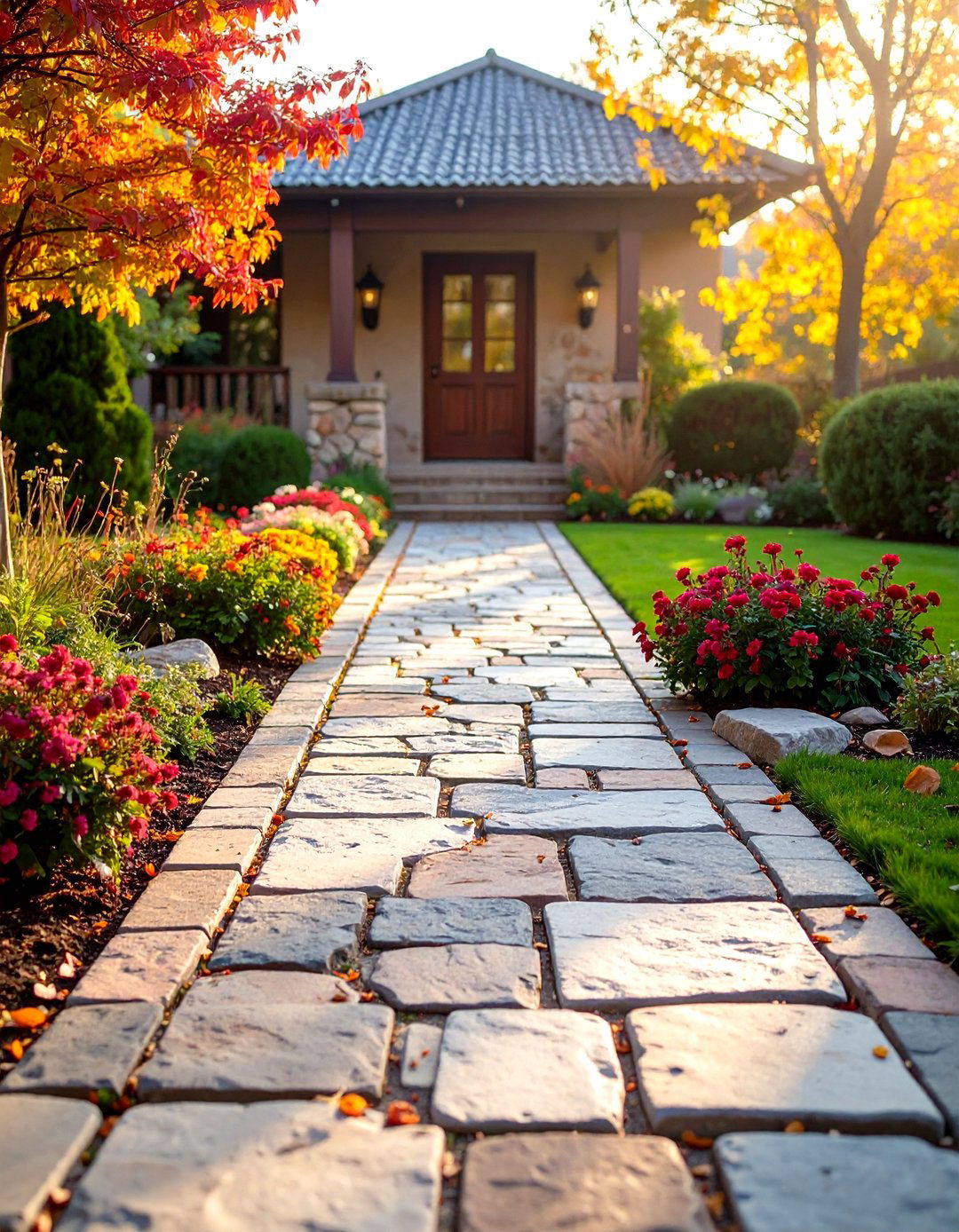 Cobblestone Apron Traditional Detail - 24 driveway entrance ideas