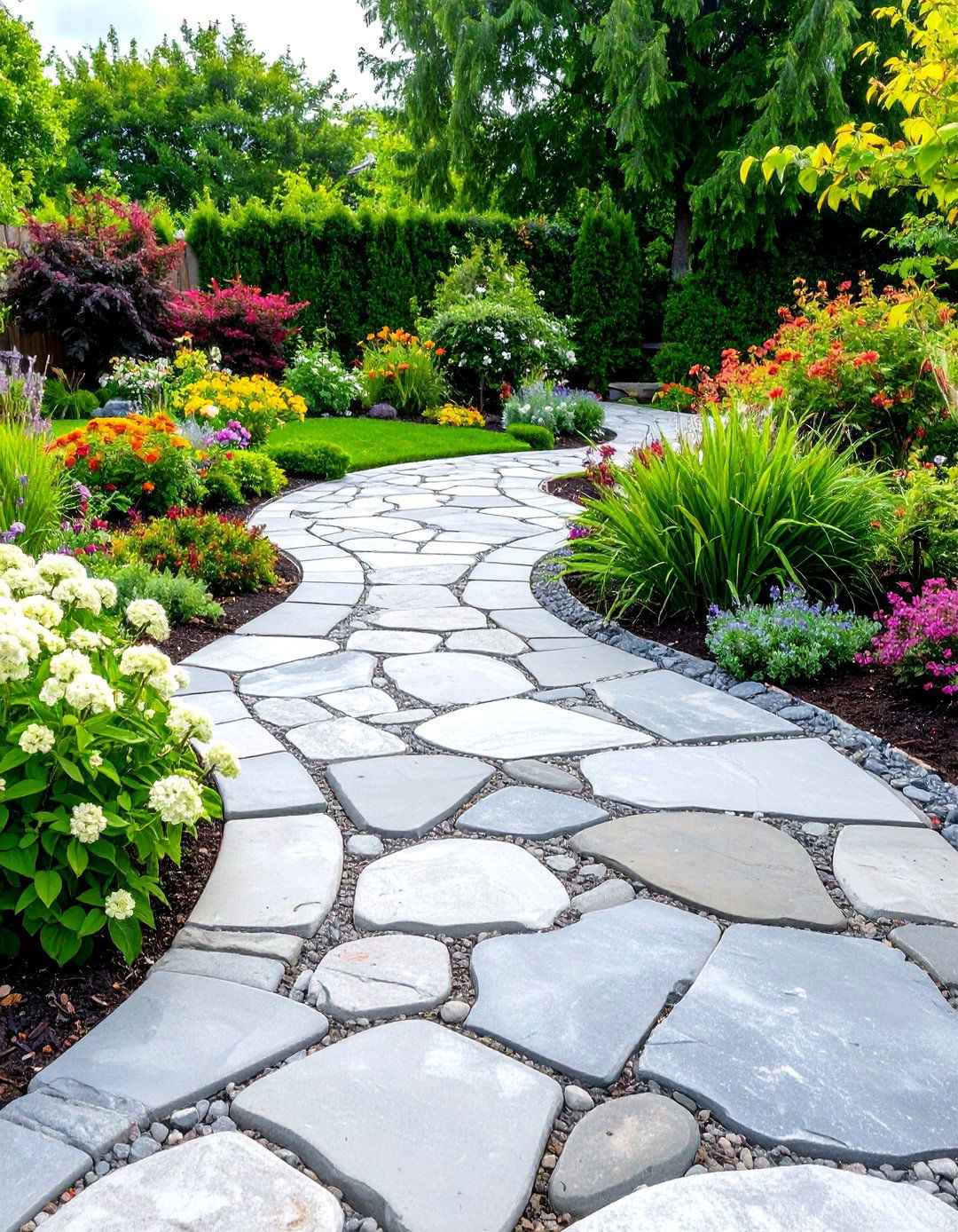 Cobblestone Stamped Concrete Patio - 24 Concrete Patio Ideas on a Budget