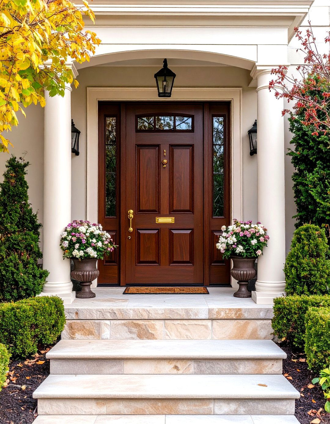 Cocoa Brown Door with Chocolate Rich Depth - 24 Brown House Front Door Colors