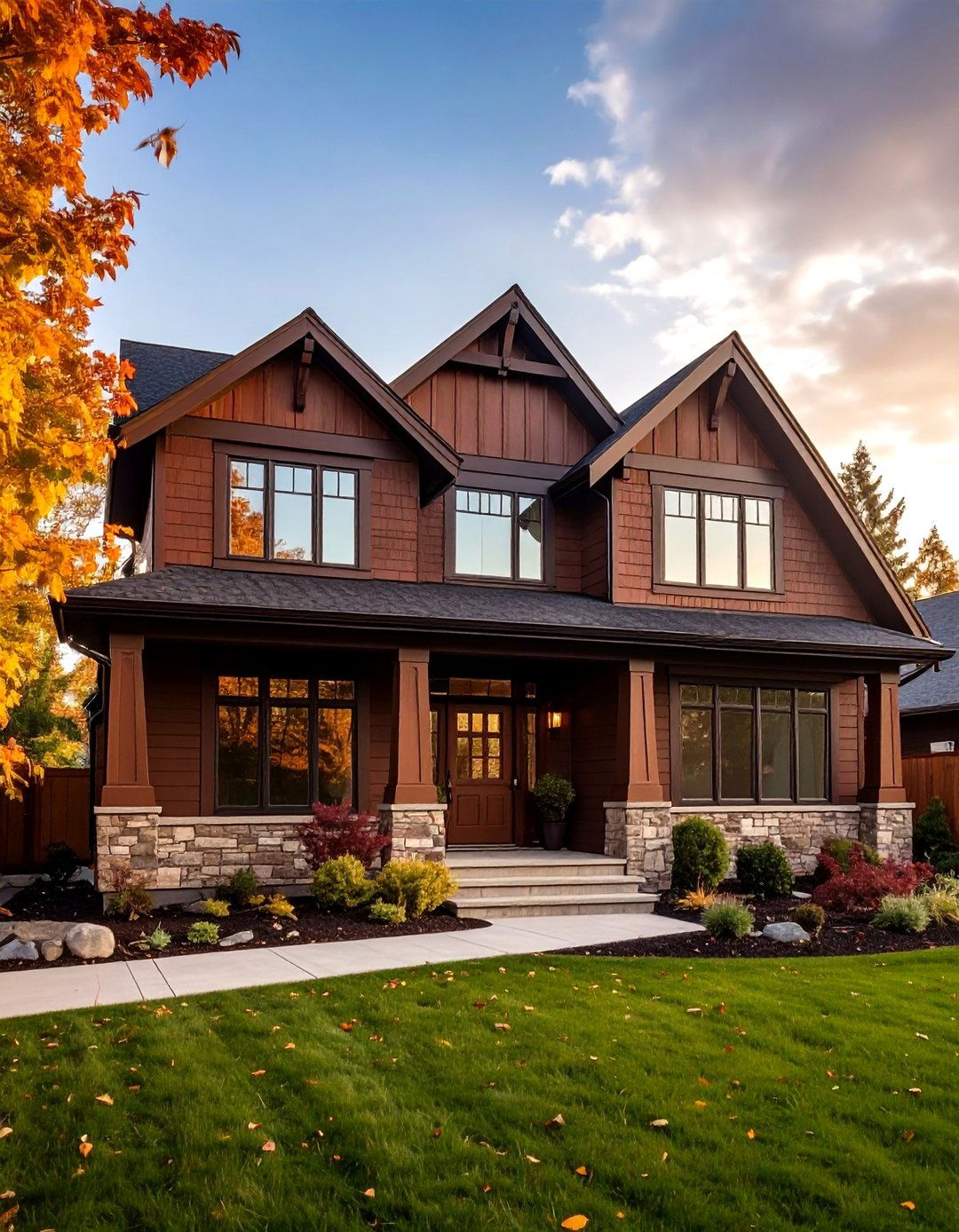Cocoa Brown Exterior House Paint - 24 Brown Exterior House Colors
