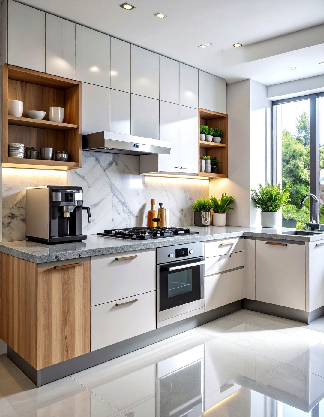 Coffee Station with Built In Espresso Machine - 24 Coffee Station Ideas