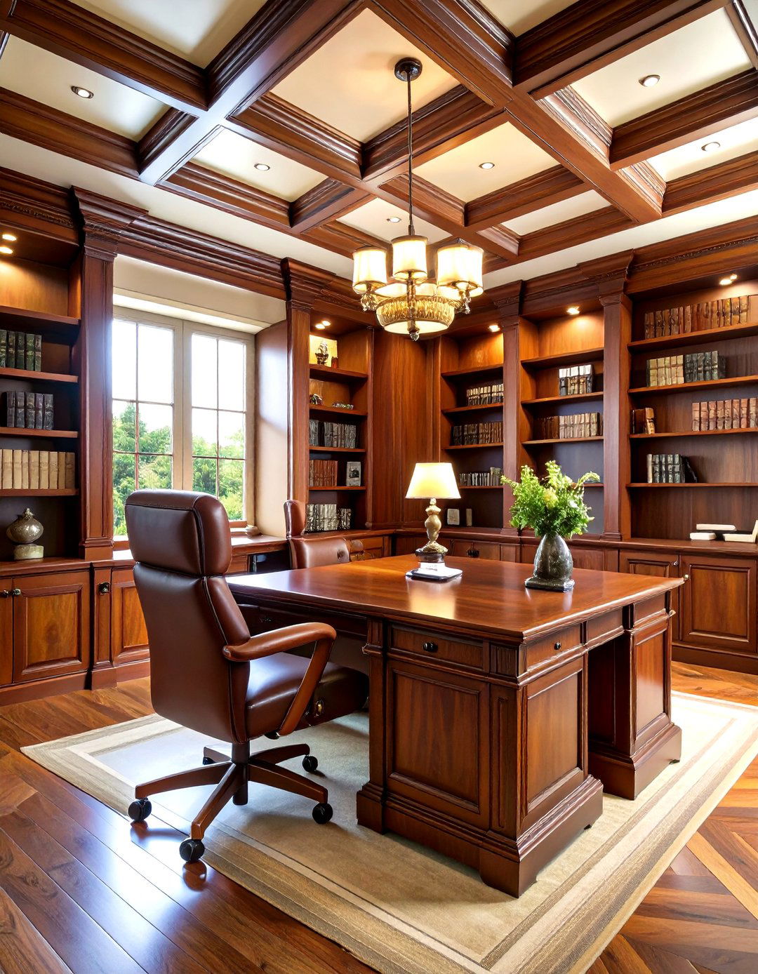 Coffered Ceiling Crown Molding Design - 24 Crown Molding Ideas