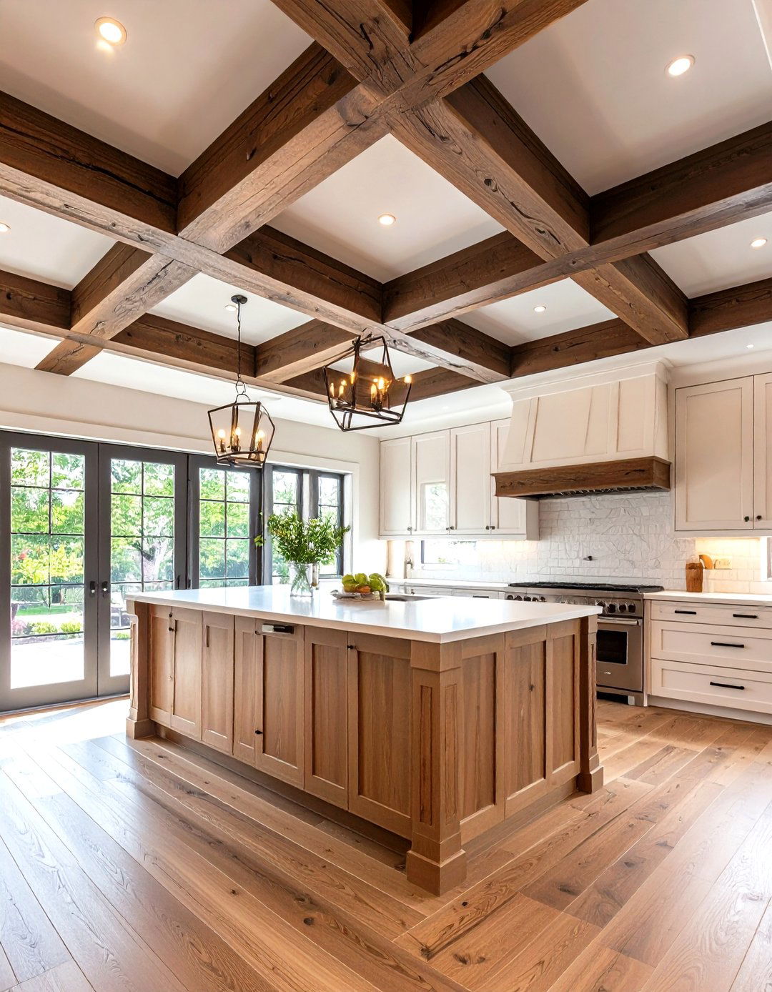 Coffered Ceiling Details - 24 Tudor Kitchen Ideas