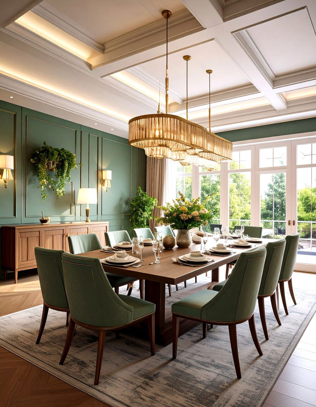 Coffered Ceiling Extension Walls - 24 Dining Room Accent Wall Ideas
