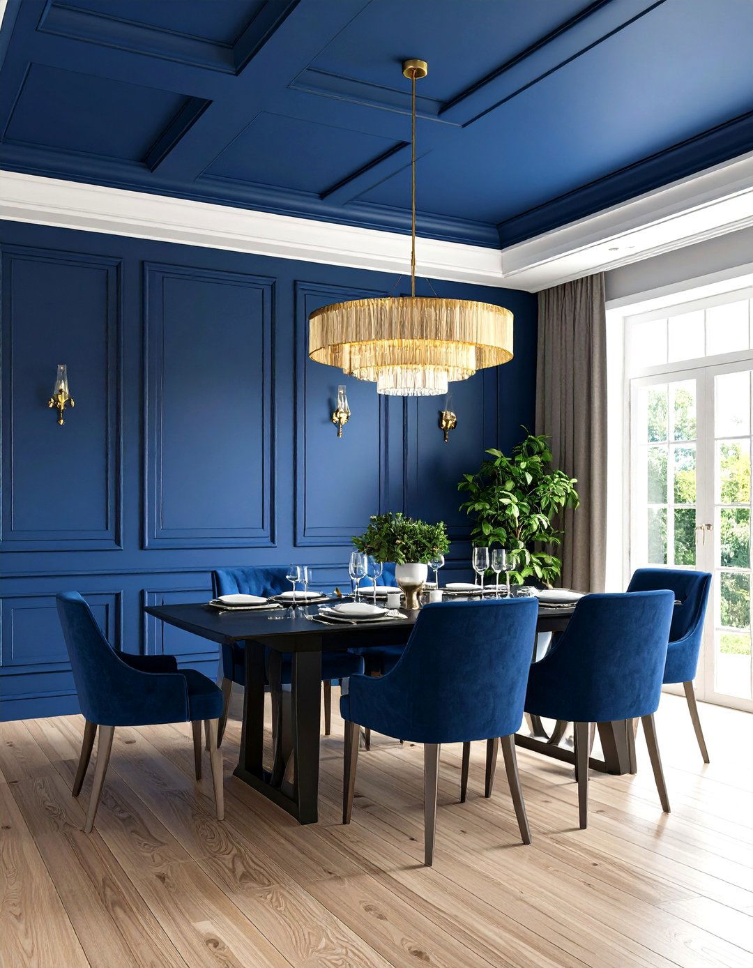 Coffered Ceiling Style Wall Panels - 24 Wood Trim Accent Wall Ideas