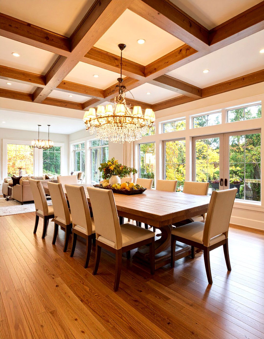 Coffered Reverse Tray Dining Room Elegance - 24 Reverse Tray Ceiling Ideas