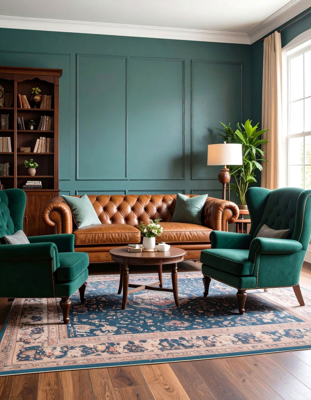 Collegiate Ivy League Living Room - 24 Preppy Living Room Ideas