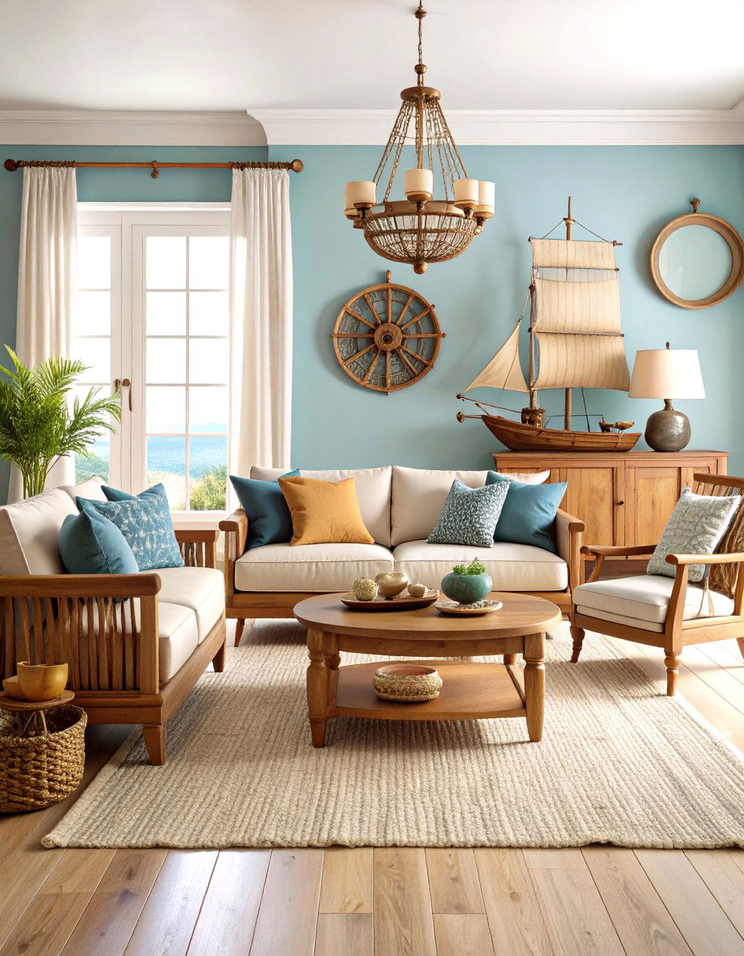 Colonial Coastal Living Room - 24 Colonial Living Room Ideas