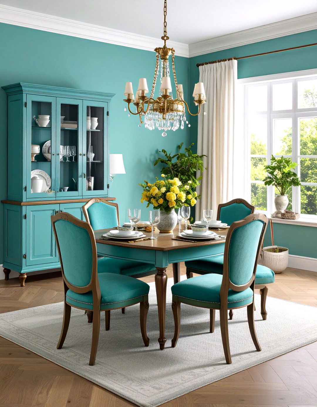 Colonial Corner Cupboard Display - 24 Colonial Dining Room Ideas