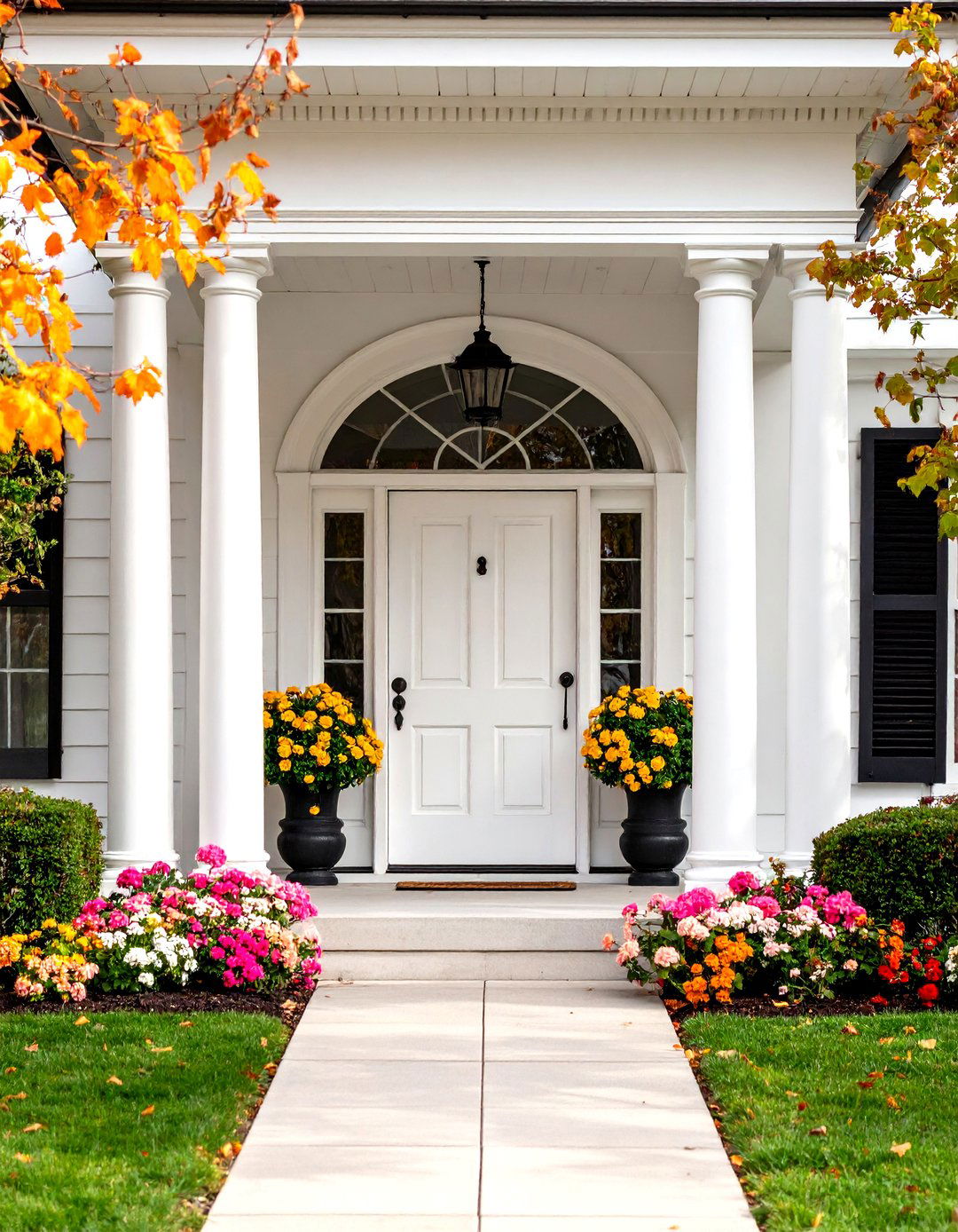 Colonial Door Trim with Pilasters - 24 Exterior Door Trim Ideas