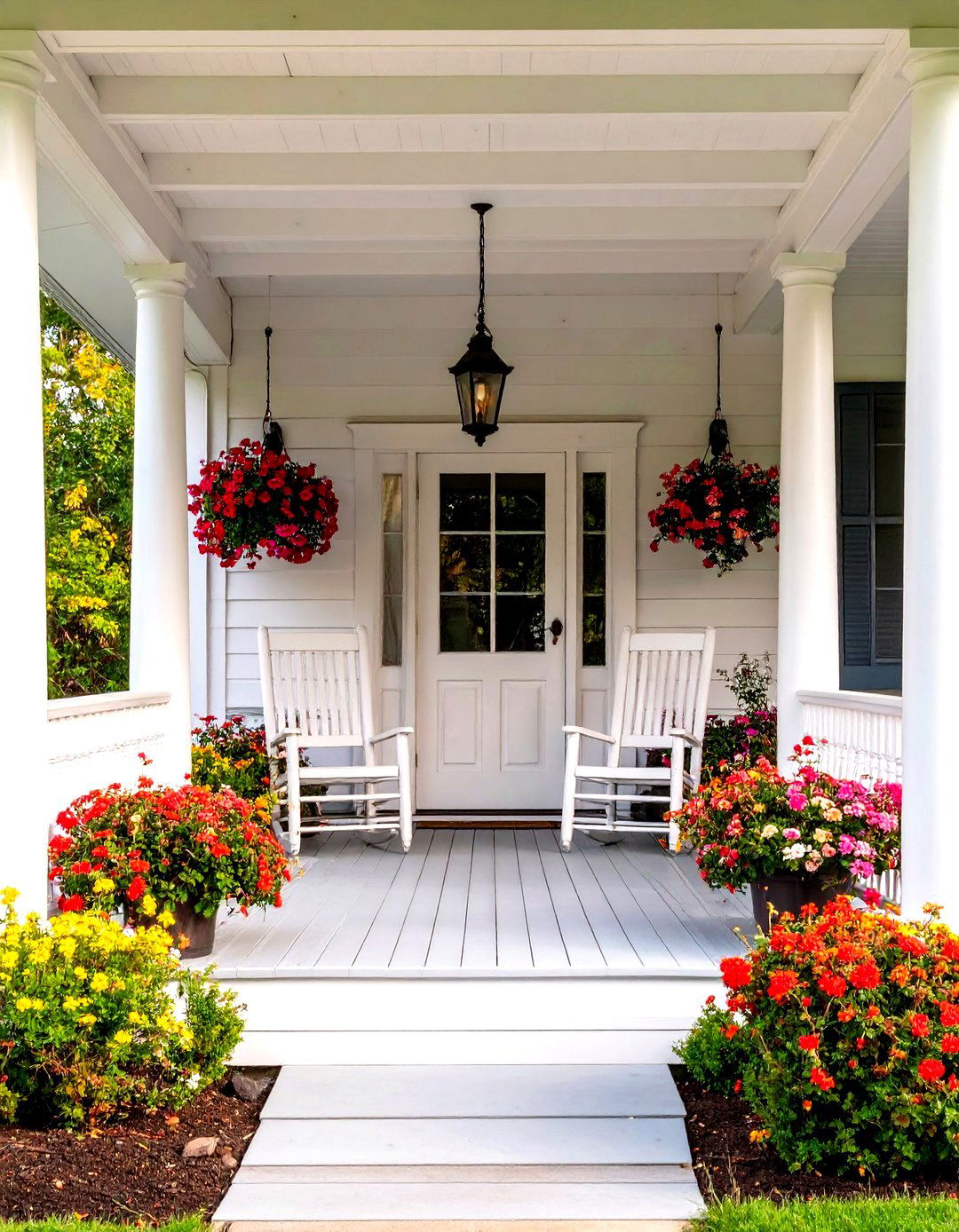 Colonial Revival Front Porch Deck - 24 Front Porch Deck Ideas