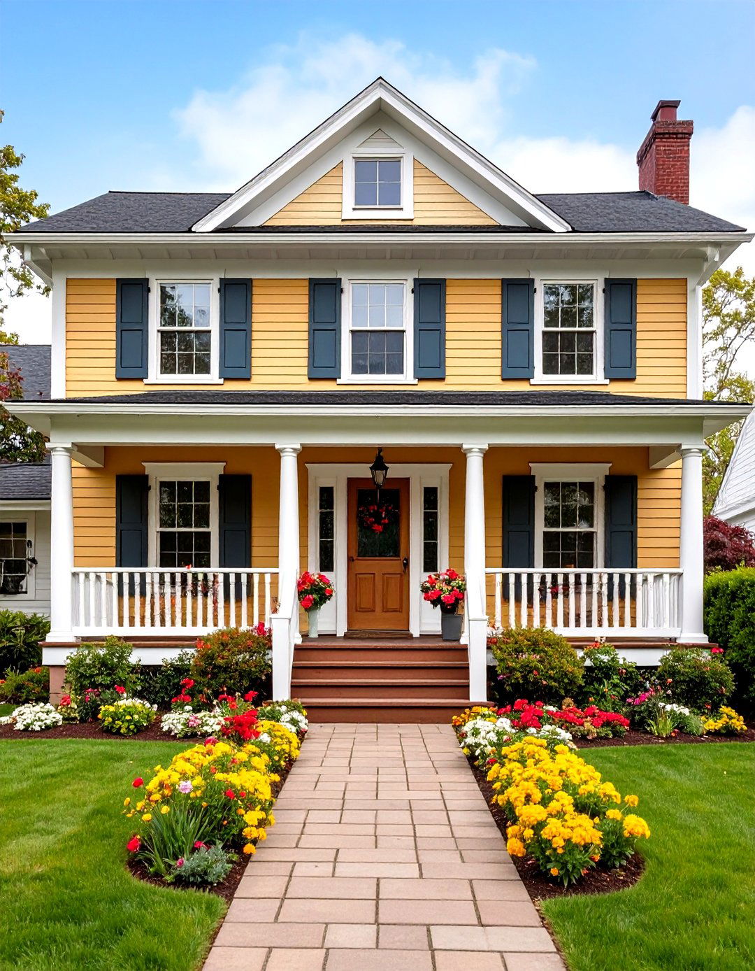 Colonial Revival Painted Wood Tradition - 24 Exterior House Siding Ideas