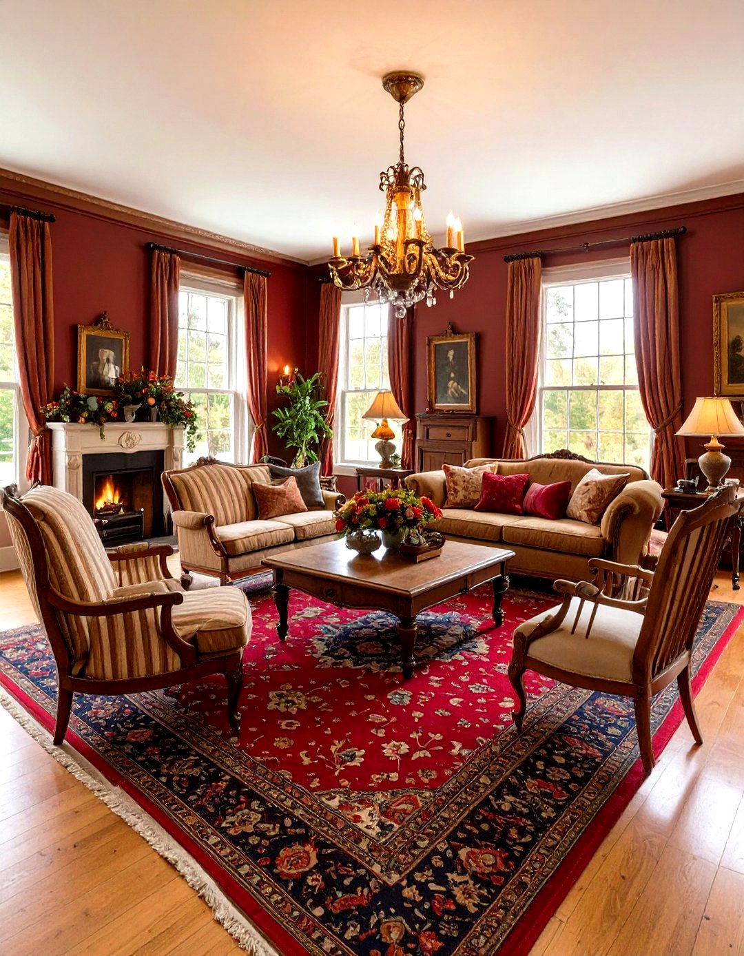 Colonial Revival Tradition - 24 Vintage Living Room Ideas