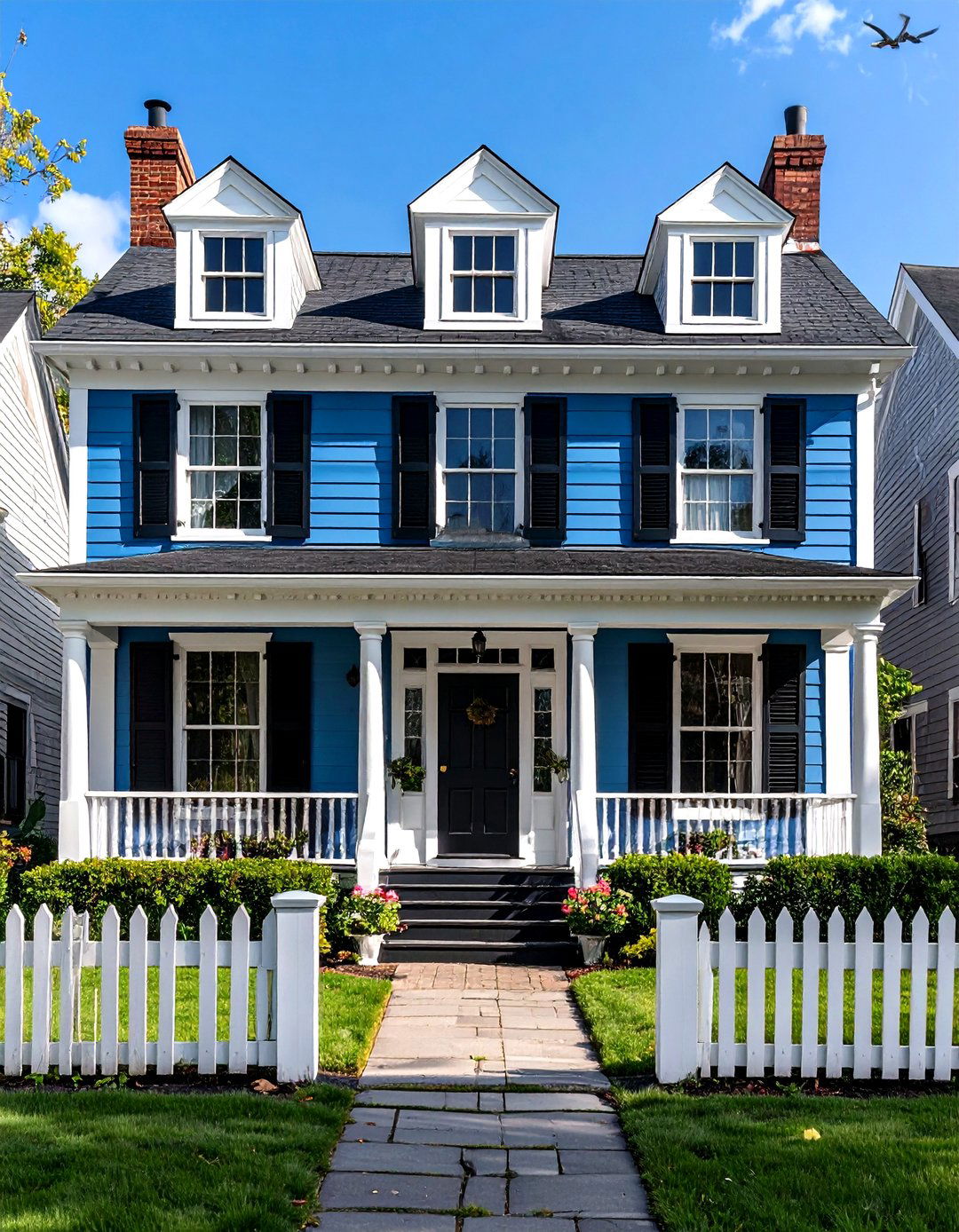 Colonial Revival Traditional - 24 Houses With Black Windows