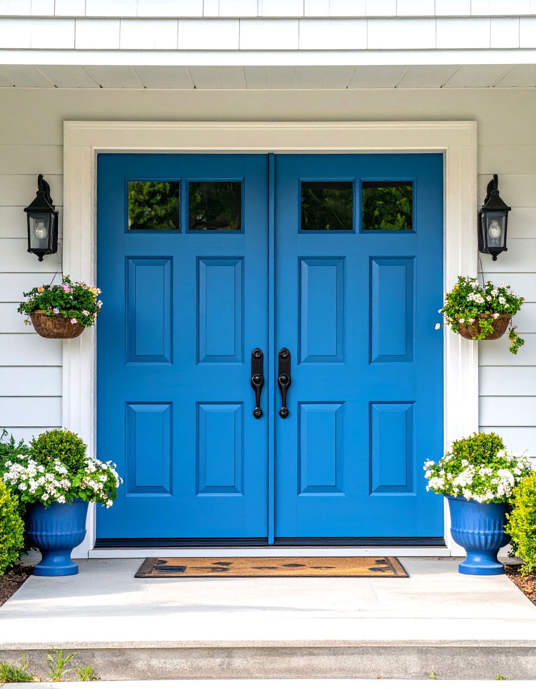 Colonial Six Panel Double Doors - 24 Double Front Door Ideas