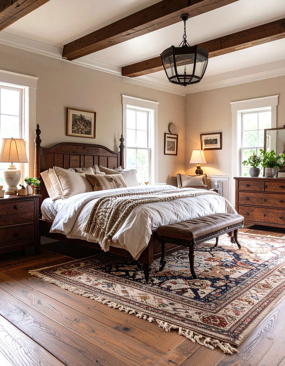 Colonial Tan Heritage Bedroom - 24 Tan Bedroom Ideas