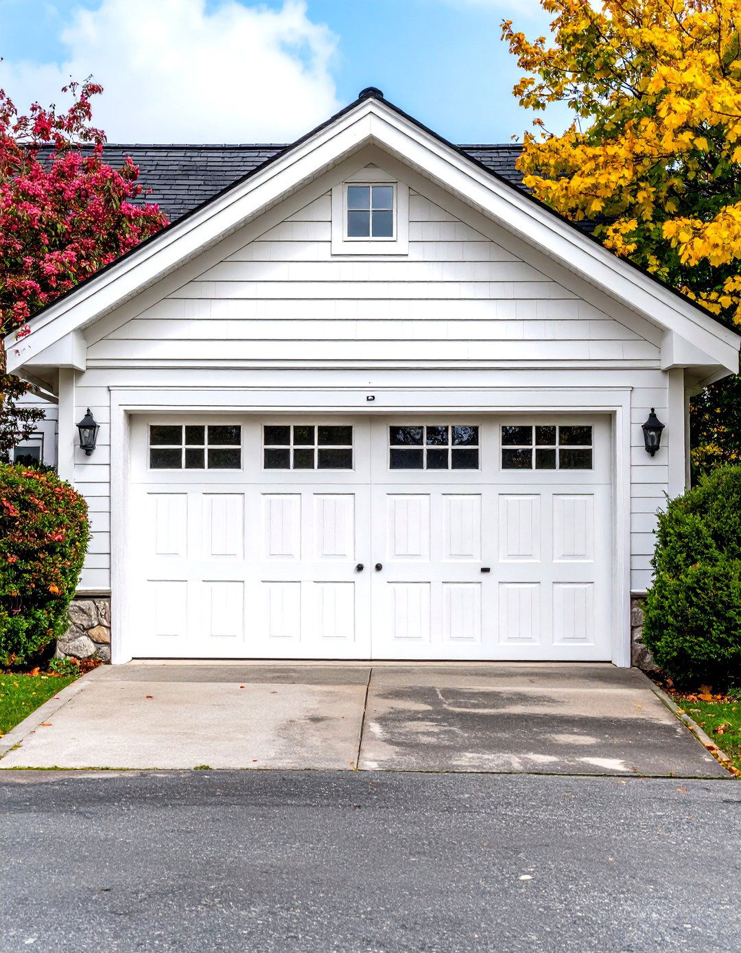 Colonial Traditional Garage Door Trim - 24 Exterior Garage Door Trim Ideas