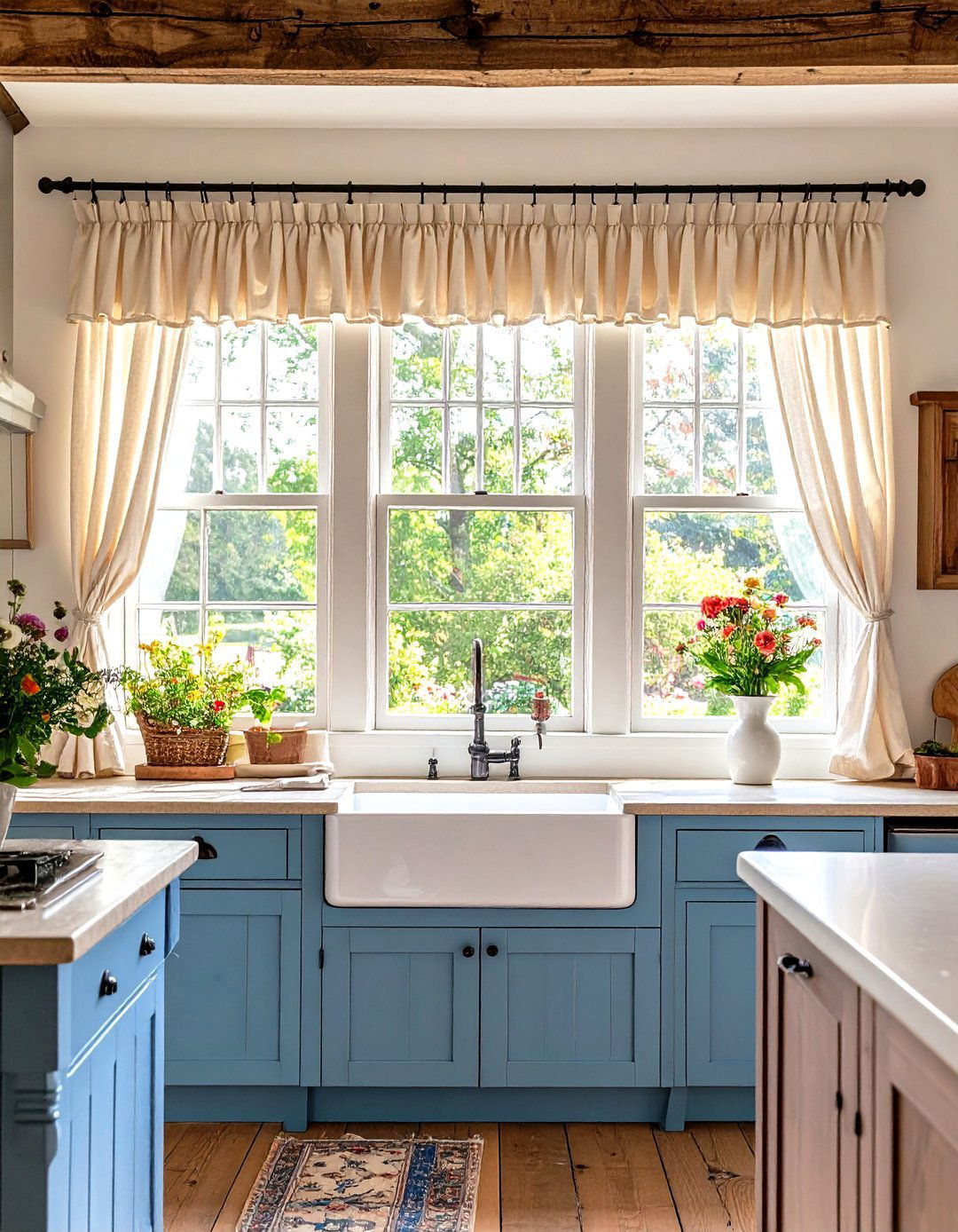 Colonial Window Treatment Solutions - 24 Primitive Kitchen Ideas