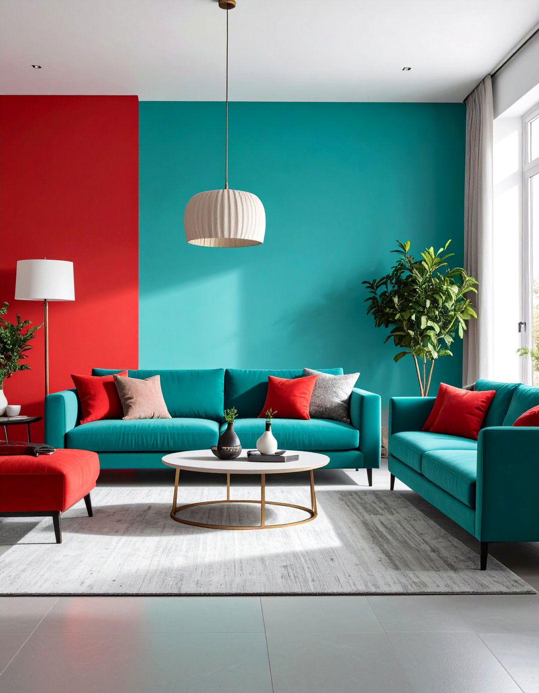 Color Block Living Room - 24 1980s Living Room Ideas