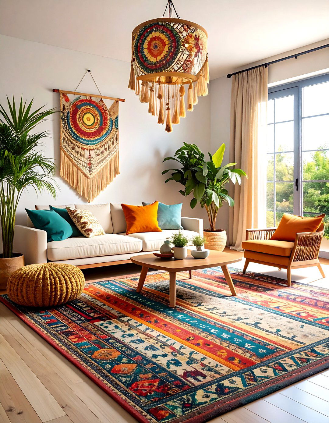 Color Blocking Contemporary Boho - 24 Boho Rug Ideas