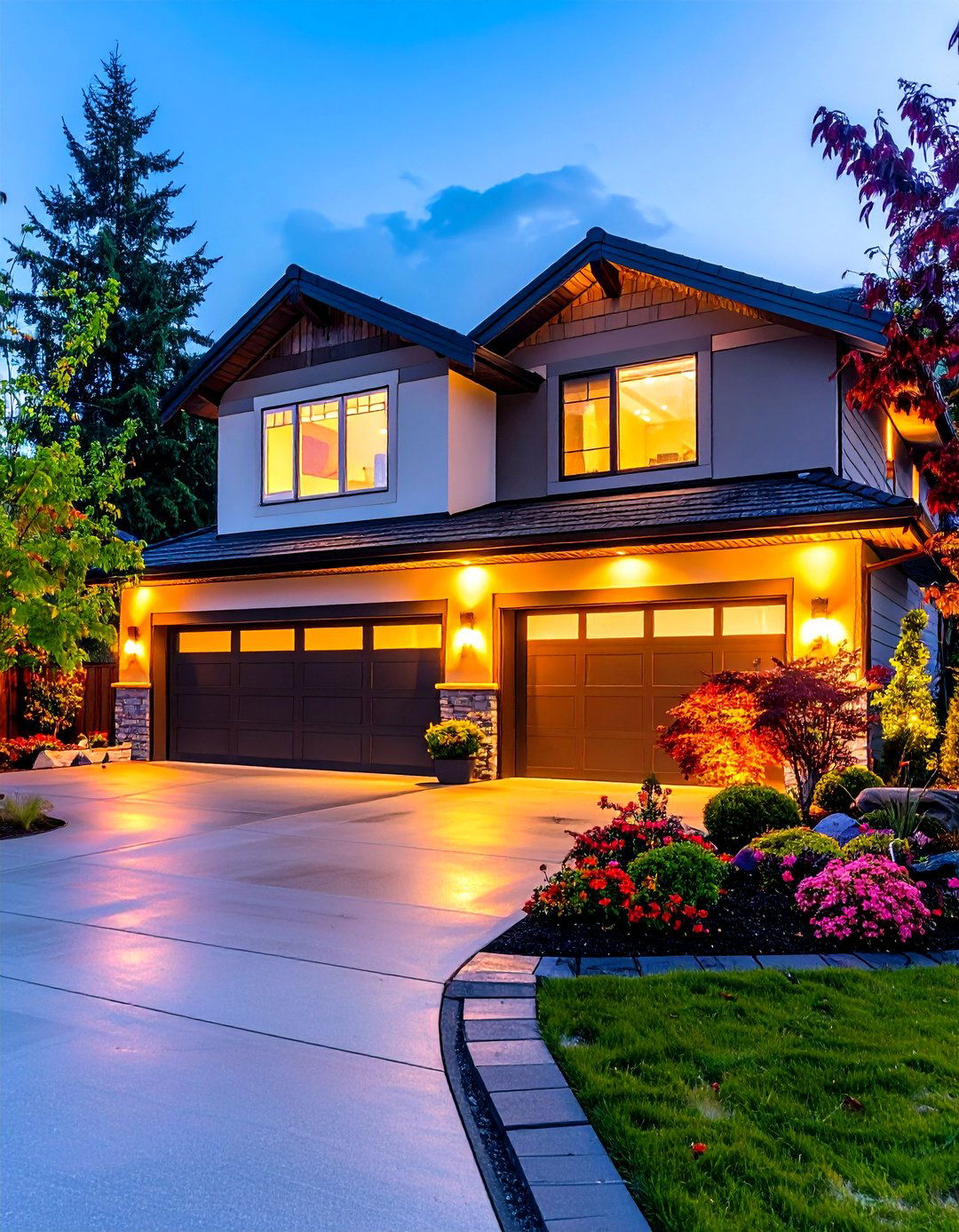 Color Changing Accent Lighting Systems - 24 Exterior Garage Lighting Ideas