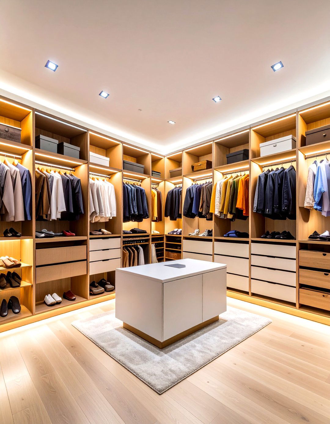 Color Changing LED Closet Systems - 24 Closet Lighting Ideas